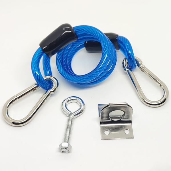 O revestimento de alta elasticidade do vinil galvanizou o parafuso de Lanyard Sling For Automobile Door da mola do cabo