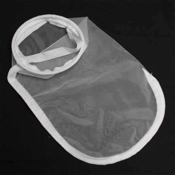 100 Micron Nylon Swimming Pool Water / Mineral Water Filter Bag With Steel Ring