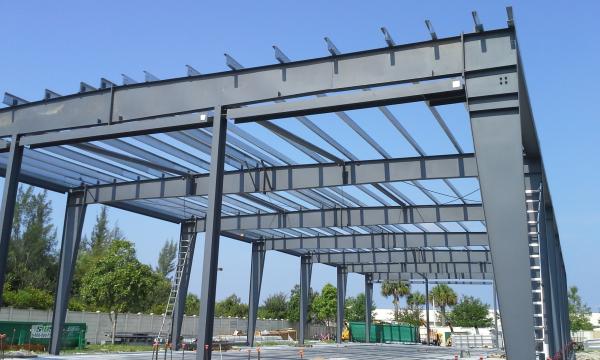 Open Wall Designed Clear Span High Rise Prefabricated Steel Hall Warehouse Shed