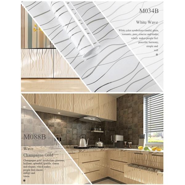 PVC Glossy Self Adhesive Wallpaper 10m Kitchen Counter Wallpaper