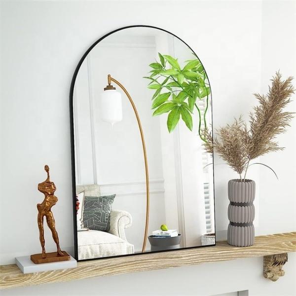 Customized Aluminum Alloy Bathroom Decorative Wall Hanging Mirror in Large Round Shape