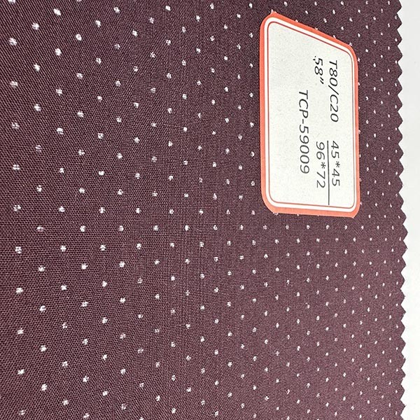 96*72 Polyester Cotton Printed Fabric 45S Plain Spring And Summer Shirt Clothing Fabric