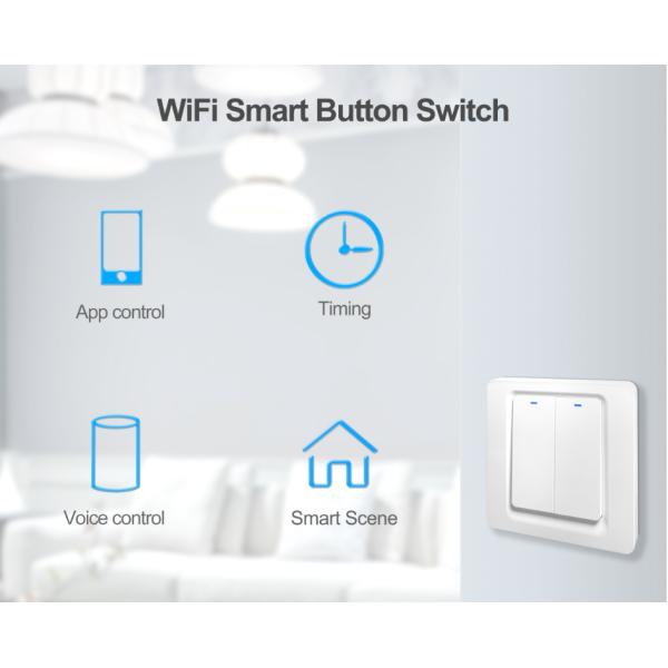 Умные выключатели Alexa шатии США 3 переключателя касания стены Rohs 600W Wifi