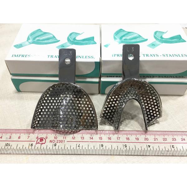 Silver Color Metal Dental Trays , Dental Impression Material Long Lasting