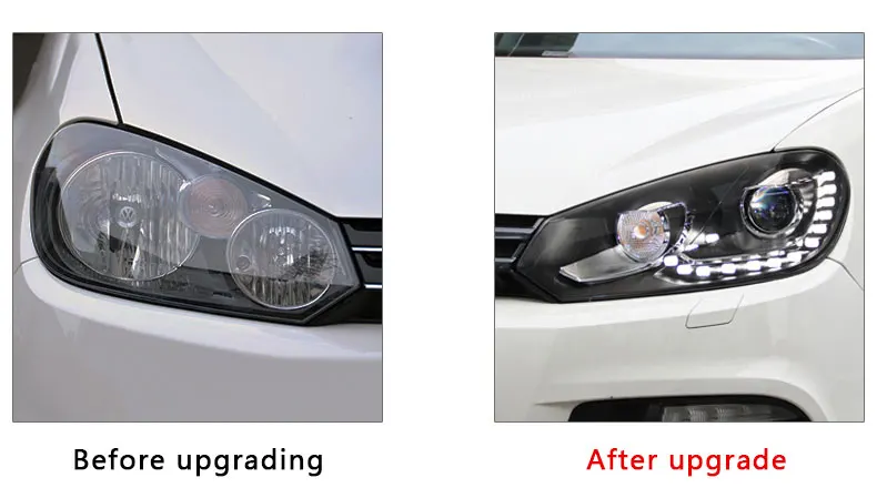 Сборка фар для Volkswagen VW Golf 6 Modification 6 Gti R20 Tear Eye DRL светодиодный передний фары