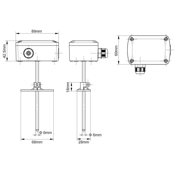 Датчик температуры воды IP65 для HVAC