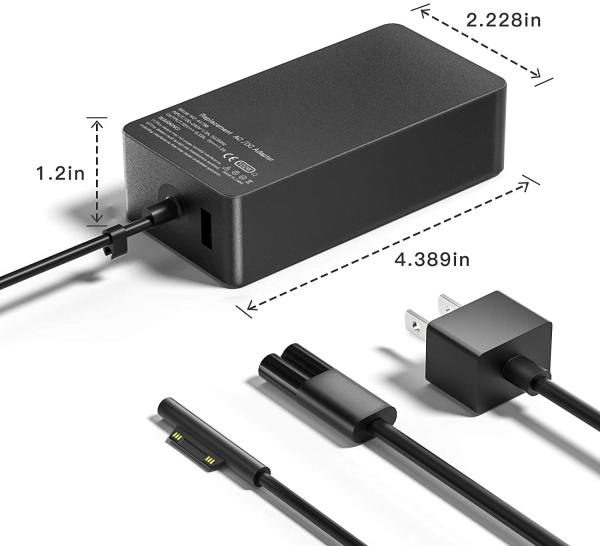 390g Microsoft Surface Power Charger 102W 15V 6.33A Surface Book Laptop Charger
