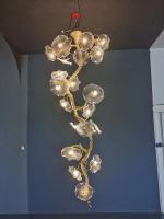 Lampe à pendentif personnalisée de 51W à 60W Champignons feuille lampadaires verticaux modernes extra-grands
