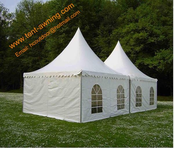 Outdoor UV Resistance Fireproof 4x4m Powder Coated Steel Party Event  Pagoda Tent