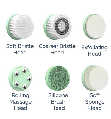 Pink Face Cleanser Vibrating Brush 1000mAh Silicone Battery Face Scrubber