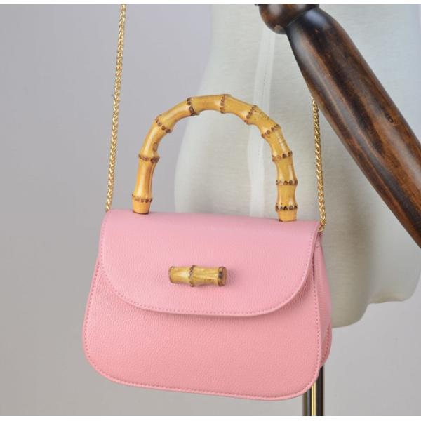 European and American fashion female summer new bamboo bag embossed PU chain shoulder diagonal package