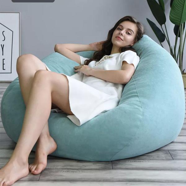 Outdoor 7Ft Giant Bean Bag Lounge Chair Soft Faux Fur Fabric EPS Fill