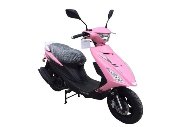 4 Stroke Gas Motor Scooter , Moped Motor Scooter Iron Muffler Hydraulic Shock