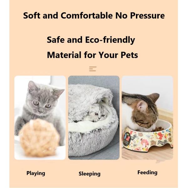 Eco Friendly Soft Long Plush Pet Sleep Bed Felt Sponge For Large Small Kittens