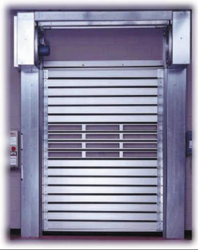 Metal Rolling High Speed Spiral Door Shutters Aluminum Alloy Anti Break Protection