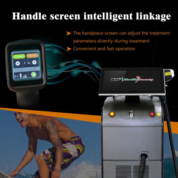 Atualização de tela 4K Titânio / 1600W Diodo laser de triplo comprimento de onda para depilação permanente