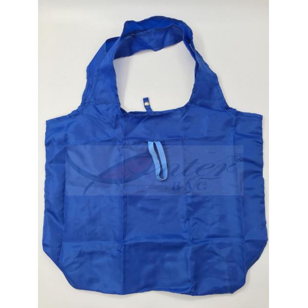 Lightweight Reusable Shopping Bags Blue Color , Fold Up Shopping Bag For Handbag 