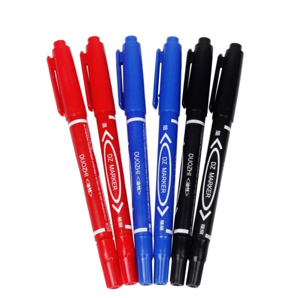 Двойная ручка для маркировки на белом доске с круглой кнопкой щетки и шириной письма 0,5/1,5 мм