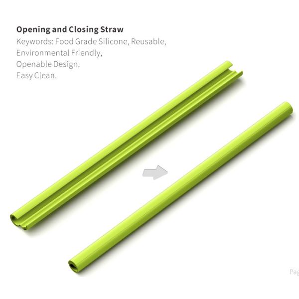 Shenzhen Sells Bpa Free Silicone Openable Straw for Travel Custom Color 230*11mm/17g