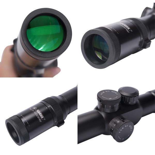Aluminium Alloy 2-12x32 Tactical Hunting Scope with Red and Green Reticle Waterproof