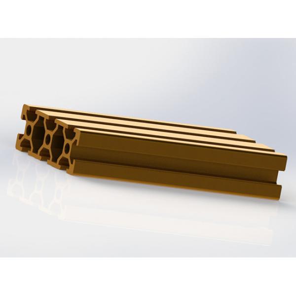 Sand Blasting Yellow Anodized Aluminium T Slot Channel 2060 For Transmission