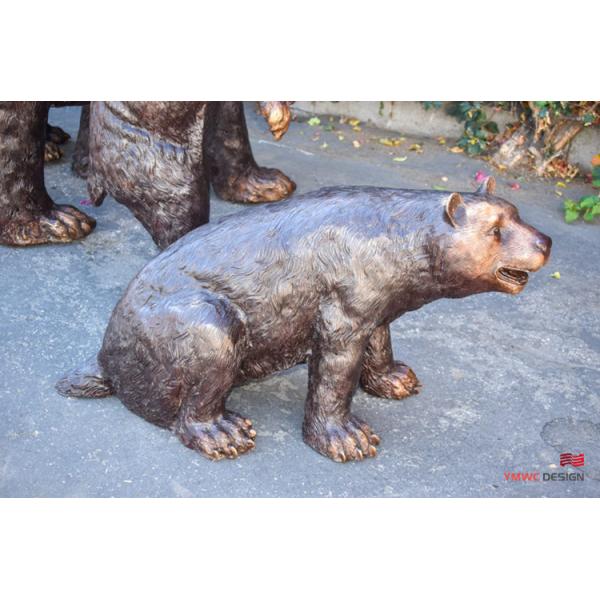 Life-Size Bronze Bear Sculpture Custom Metal Animal Statues for Artistic Installations