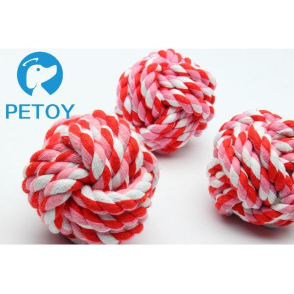 Cotton Indestructible  Rope Ball Dog Toy Bright Color  ODM Services