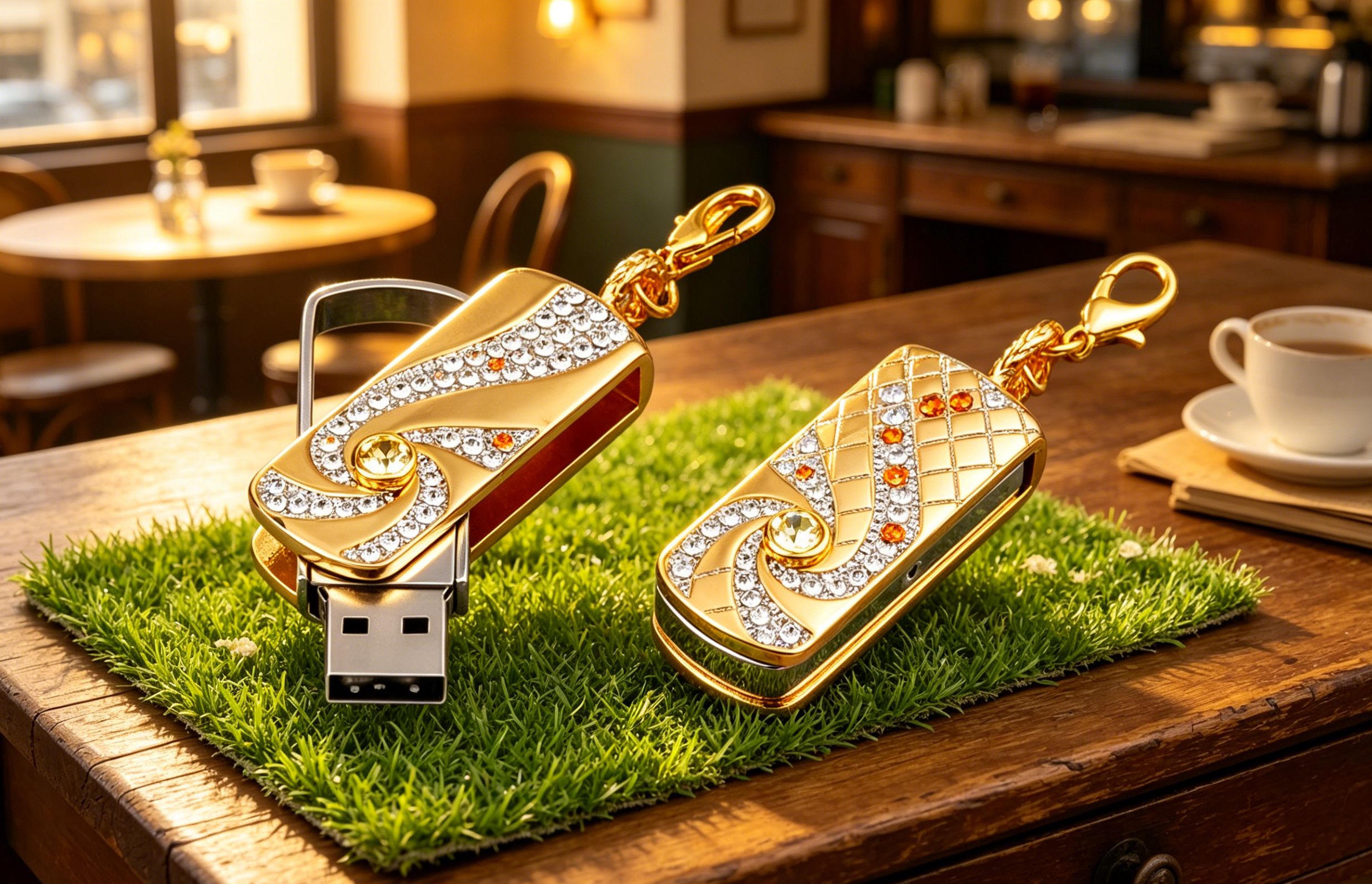 Necklace Shaped Crystal Usb Flash Drive 3 0 Portable Compact Device Perfect For Data Management And Quick File Sharing