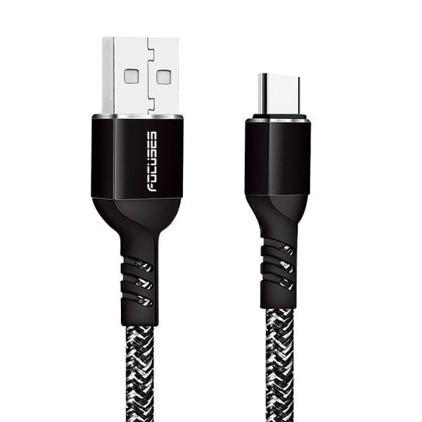 Mattr Black ISO9001 USB To USB Type C Cable Nylon Braided USB C Cable