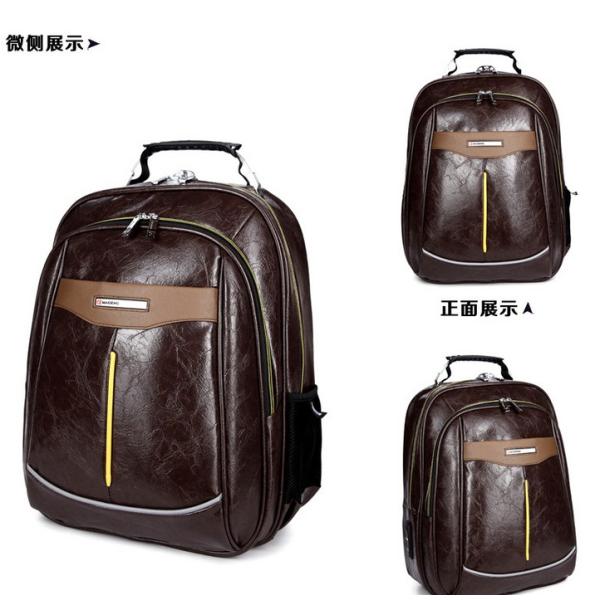 2016 new shoulder bag man pu Pio US College Wind leisure backpack travel bag tide