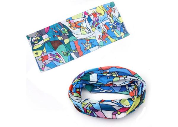 Good Air Permeability  Tubular Headwear Fish Logo Bandana Seamless Connect