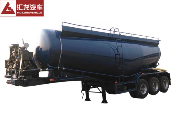 Waterproof Dry Bulk Cargo Trailer , Dry Bulk Cement Trailers With Fluidized Belt