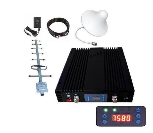 20dBm Coverage Cell Phone Signal Repeater 70dB Gain CDMA GSM DCS WCDMA LTE