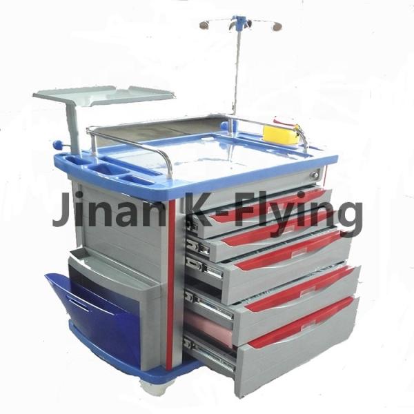 Hospital Emergency Crash Cart ABS Rescue Medical Trolley Cart