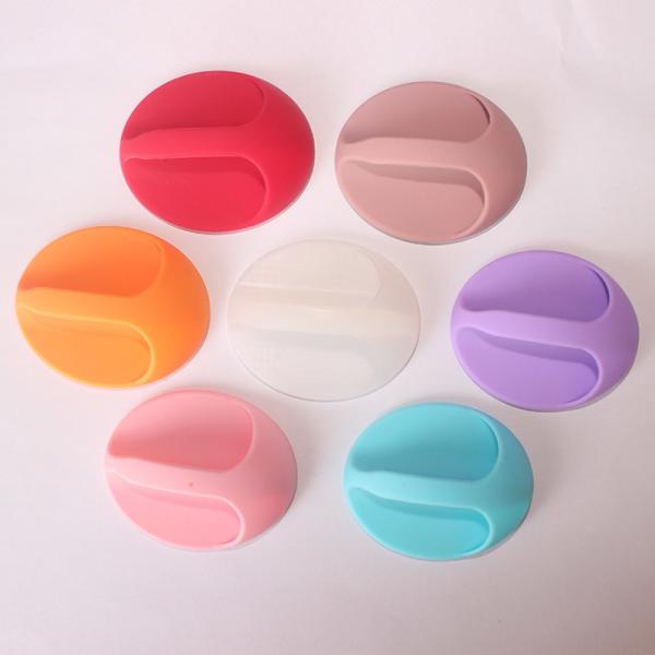 Escova de limpeza facial do silicone ergonômico com punho telescópico