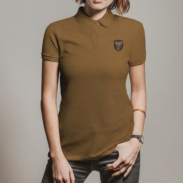 Cotton Women'S Polo Shirts Anti Pilling Needle Detection Included