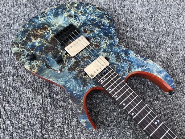 Custom Earts Electric Guitar with African Mahogany Body Black Hardware