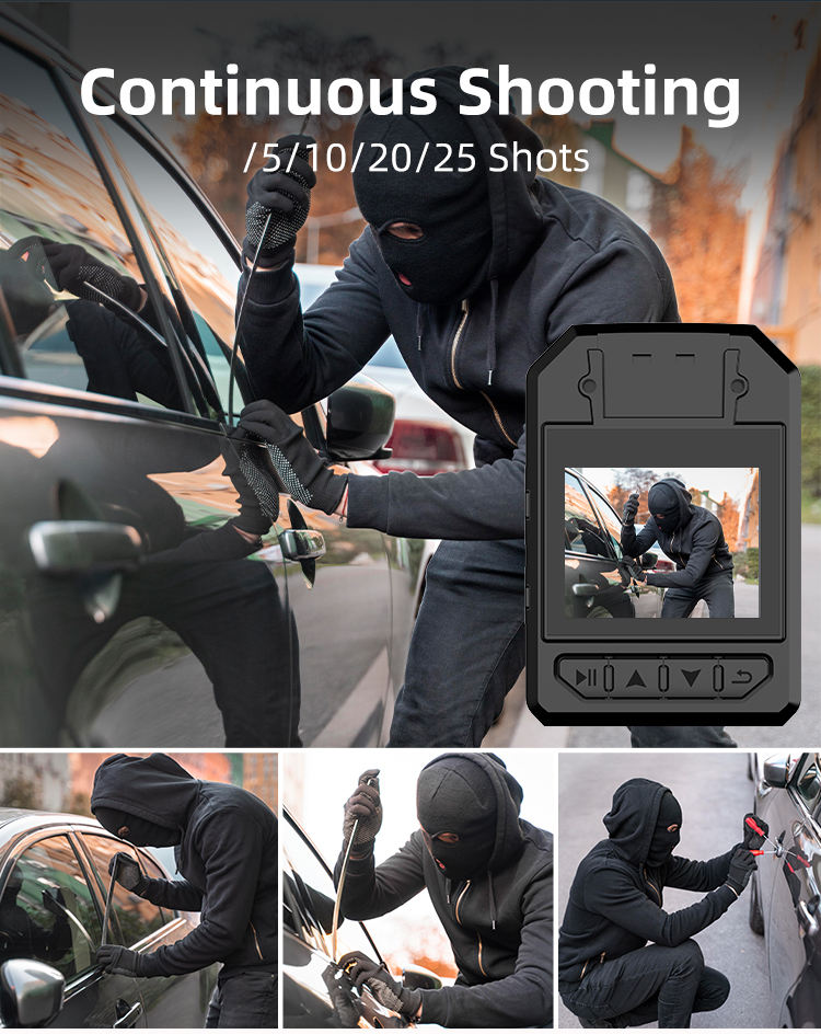 Mini 48MP 4K UHD High Relosution 16X Zoom Body Worn Camera With IP66 Waterproof and WIFI GPS Wearable Camera for Video Recording