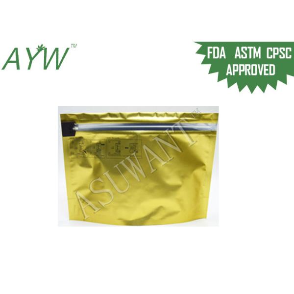 Aluminum Mylar Child Proof Zipper Bags Baby Food Packaging For Seed Cookies