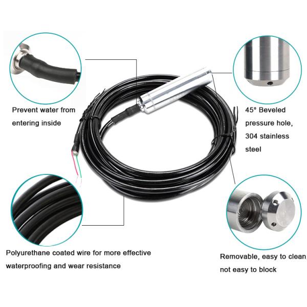 Submersible Tank Pool Liquid DN20 Hydrostatic Water Level Sensor