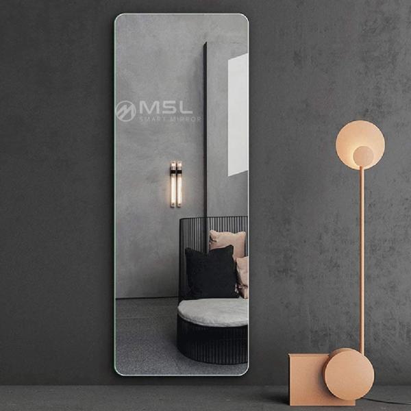 Aluminum LED Full Body Mirror 5mm LED Floor Mirror 3000K - 6000K