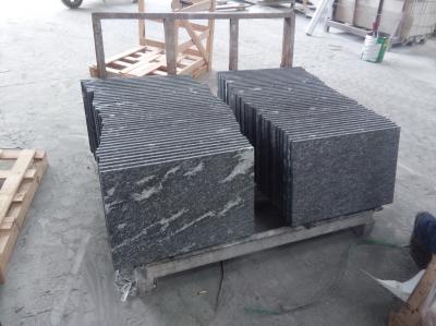 Black With Snow White Natural Stone Slabs Nero Biasca Granite Pavement Stone