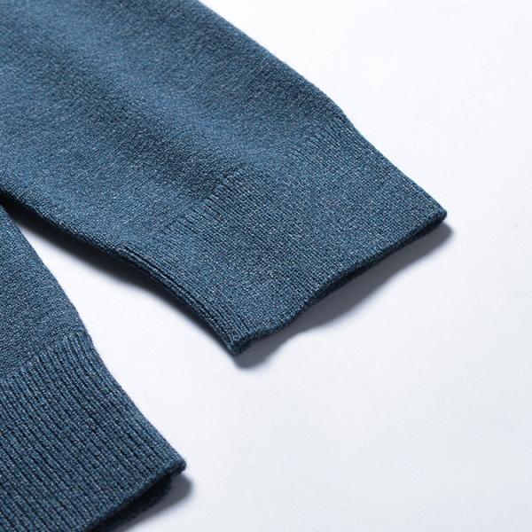 Trendy Cozy Cotton Knitted Sweater 2019 Winter Men Stylish Long Sleeve Sweaters with Collar