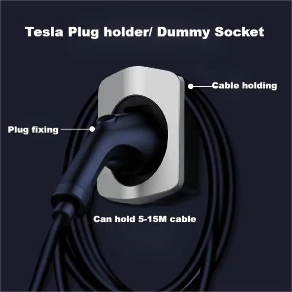 NACS SAE J1772 AC Type 1 Dummy Socket Tesla EV Charger Plug Wall Holder Кабельный держатель Подключатель для электромобилей