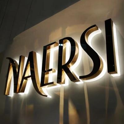 Office Home Decor Name Logo Business LED Metal Sign Acrylic LED Illuminated Sign Custom