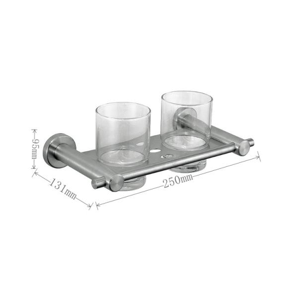 Роскошный двойной набор аксессуаров Bathroom держателя SUS304 Tumbler зубной щетки