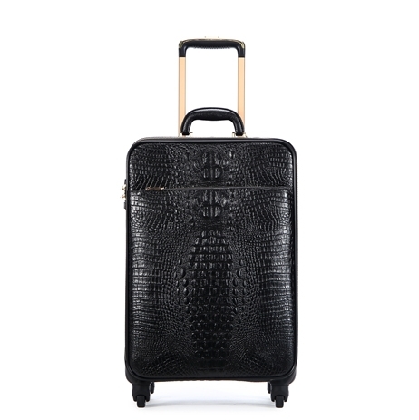 Waterproof Leather Luggage Bag High Strength 24in 28in Vintage Carry On Luggage