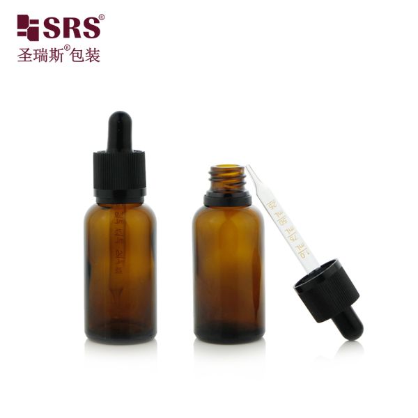 Hot Selling Glass Dropper Bottle for Skincare Essential Oil with Press Screw Tamper Evident