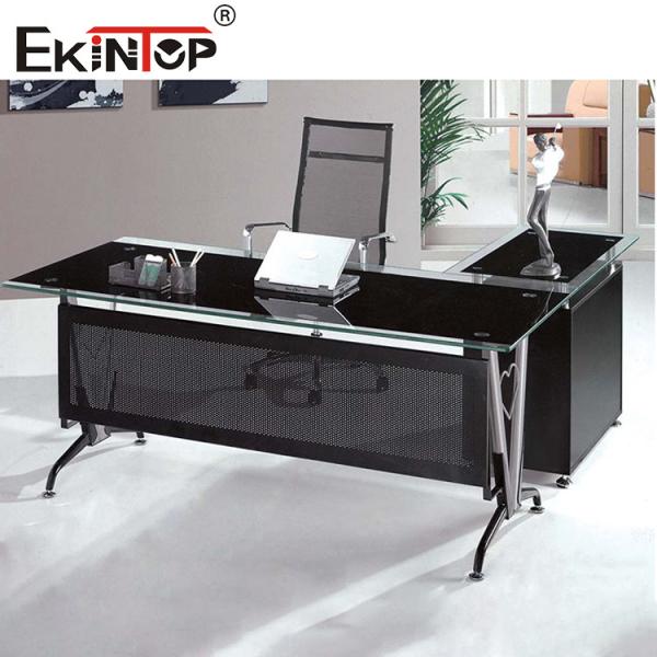 Металлические ноги со стеклянным кабинетом современный домашний офис компьютерный стол