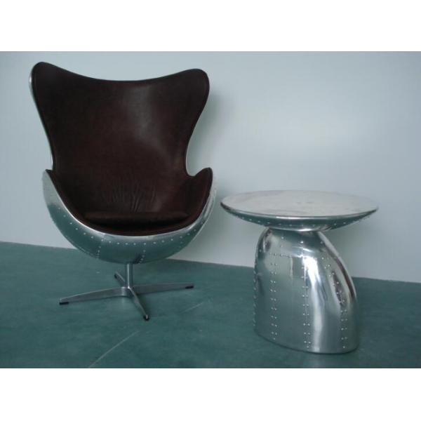 Aluminium Rivited Back Aviator Egg Chair Hand Crafted Hotel chair